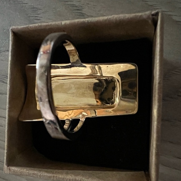 COPY - RLM Studio Sterling Silver Brass Druzy Two Tone Ring VINTAGE - Picture 5 of 6